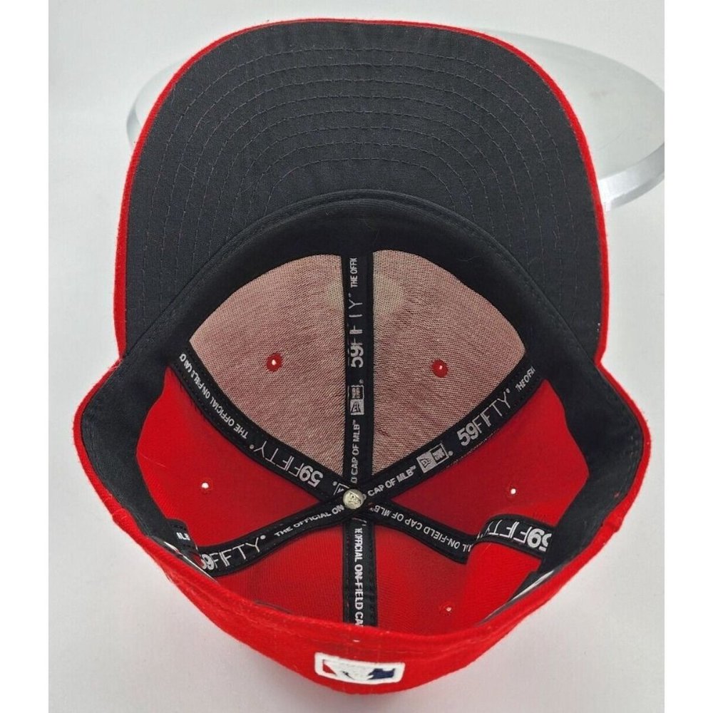 New Era Cool Base 59FIFTY MLB Philadelphia Phillies Red Fitted Hat Cap Size 7 - Picture 7 of 11